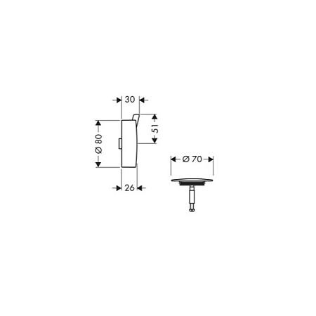 Накладки для слив-перелива Hansgrohe Flexaplus S 58186990 полированное золото