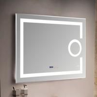 Зеркало с LED-подсветкой MELANA-8060 подогрев / часы / космет.зеркало (MLN-LED090-1)