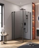 Душевой уголок CEZARES SLIDER-AH-1-100-100/110-GRIGIO-NERO