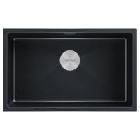 Мойка LUMI 74UNI, IT-GRANIT, LU74-BLM, черный, 740х460, Paulmark