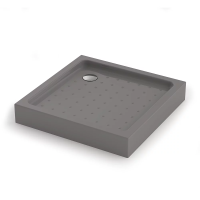 Душевой поддон квадратный Veconi Tezeo Acrylic TZ-52GR, 1000x1000x150, акрил, серый