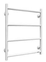 Полотенцесушитель водяной Fincopper FCEN 630х500 белый RAL 9016, 4 перекладины, нижнее подключение гайка/штуцер 1/2'х3/4' с чашками и эксентриками