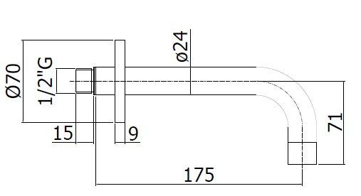 Излив Paffoni LIGHT ZBOC139CR