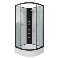 Душевая кабина Niagara Classic NG-6701-14BKG 90х90х200, средний поддон 26 см, стекло прозрачное, черные профиля