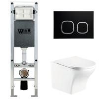 Унитаз с инсталляцией WeltWasser AMBERG 350 ST + ODENBACH 004 GL-WT + AMBERG RD-BL