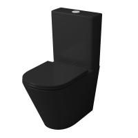 Унитаз Grossman GR-4450BMS (605х380х825) черный матовый напольный безободковый с тонкой крышкой