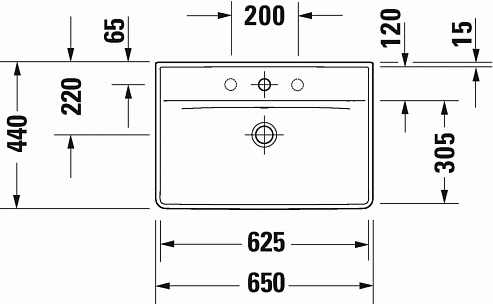 Раковина Duravit D-Neo 2366650000 65 см, белая