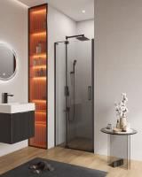 Душевая дверь в нишу CEZARES SLIDER-B-1-80/90-C-NERO