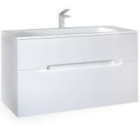Тумба под раковину Jorno Modul 100 Mоl.01.97/P/W белый глянец