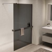 Душевая перегородка Волк-Ин (Walk-In) VSW-1HR120CGGM, 1200*2000, вороненая сталь, стекло тонированное