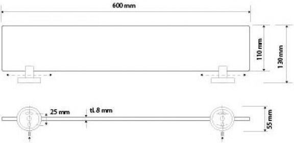 Полочка Bemeta Dark 104102040