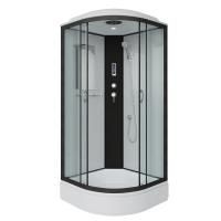 Душевая кабина Niagara Classic NG-6701-14P 90х90х215, средний поддон 26 см, стекло прозрачное, черные профиля