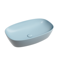 Умывальник Ceramicanova чаша накладная овальная (цвет Голубой Матовый) Element 600x380x138мм
