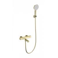 Смеситель для ванны с душем и термостатом WONZON & WOGHAND, Брашированное золото (WW-B2016-A1-BG)
