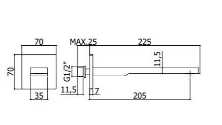 Излив Paffoni TANGO ZBOC121NO