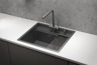 Мойка для кухни Granula Kitchen Space 6051 графит матовый, 60х51 см, прямоугольная