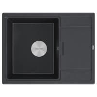 Мойка FLUGEN 50-650, IT-GRANIT, PM216550-BL, черный гранит, 650х500 мм, Paulmark