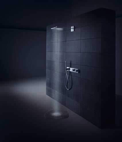 Верхний душ AXOR ShowerSolutions 250/250 2jet. с держателем. хром 35310000