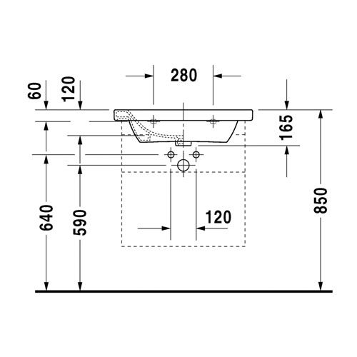 Умывальник для мебели Duravit DuraStyle 65x48 2320650000
