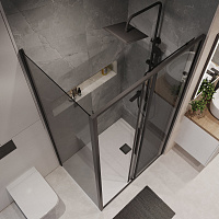 Душевое ограждение Niagara Nova NG-85-13TB-TB100-34 (130*100*195) прямоугольник, двери раздвижные