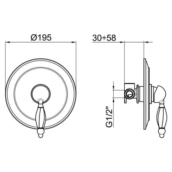 Смеситель для душа Webert Alexandra AL880101017