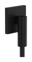 Настенная розетка с обратным клапаном Hansgrohe FixFit Fine E 28883670. черный матовый 28883670