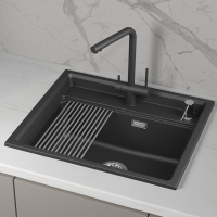 Мойка для кухни Granula Kitchen Space 6003i черный, 60х51 см, прямоугольная