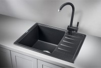 Мойка для кухни Granula Standart 5803 черный, 58х50 см, прямоугольная