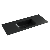 Умывальник Ceramicanova накладной прямоугольный (цвет Черный Матовый) Element 1210x465x180мм