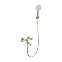 Смеситель для ванны с душем и термостатом WONZON & WOGHAND, Брашированное золото (WW-B3013-A1-BG)