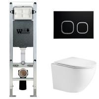 Унитаз с инсталляцией WeltWasser AMBERG 350 ST + MERZBACH 004 GL-WT + AMBERG RD-BL