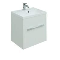 Тумба под раковину Aquanet Августа 50 белый (ручки хром)