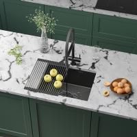 Кухонная мойка Roxen Uno 54 PVD (графит) под столешницу (текстурное покрытие)