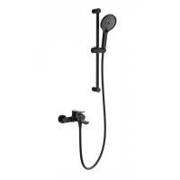 Смеситель для ванны с душевым гарнитуром WONZON & WOGHAND, Черный матовый (WW-C2036-MB)