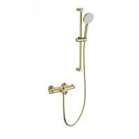 Смеситель для ванны с душевым гарнитуром и термостатом WONZON & WOGHAND, Брашированное золото (WW-C2001-A-BG)