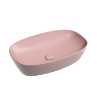 Умывальник Ceramicanova чаша накладная овальная (цвет Розовый Матовый) Element 600x380x138мм
