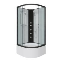 Душевая кабина Niagara Classic NG-6708-14BKG 90х90х200, высокий поддон 40 см, стекло прозрачное, черные профиля