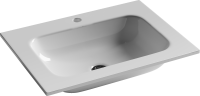 Раковина накладная Ceramicanova Grace прямоугольная, с отверстием под смеситель 610x457x137 мм, цвет белый
