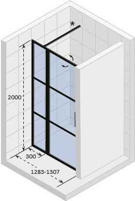 Душевая дверь Riho Grid GB104 130 GB1130000