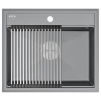 Мойка STEPIA 60, IT-GRANIT, PM115951-GRM , серый металлик, 590х510, Paulmark