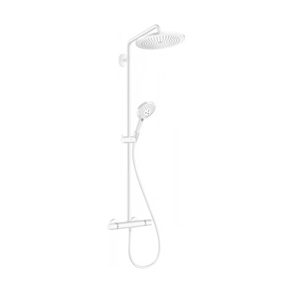 Hansgrohe Croma Select S Showerpipe 280 1jet Душевой набор с термостатом хром-черный матовый 26891340