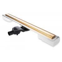 Желоб BERGES водосток B1 Keramik 900 золото глянец S-сифон D50 H60 боковой