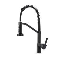 Смеситель для кухни с гибким изливом Shevanik S963H, черный