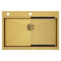 Мойка нерж. сталь KRONER-PRO 75, PM707551-BG, брашированное золото, 750х510мм, Paulmark