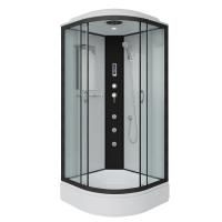 Душевая кабина Niagara Classic NG-6702-14F 100х100х215, средний поддон 26 см, стекло прозрачное, черные профиля 4 мест