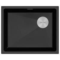Мойка LUMI 55UNI-SKEW, IT-GRANIT, LU55SK-BLM, черный, 555х440, Paulmark