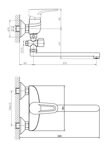 Смеситель для ванны Haiba HB2168