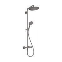 Hansgrohe Croma Select S Showerpipe 280 1jet Душевой набор с термостатом хром-черный матовый 26891340