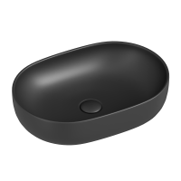 Умывальник Ceramicanova чаша накладная овальная (цвет Темный Антрацит Матовый) Element 600x415x135мм