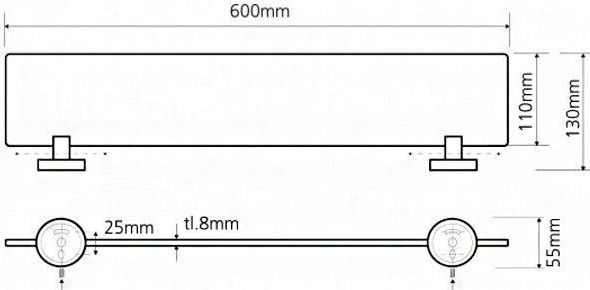 Полочка Bemeta Omega 104102042